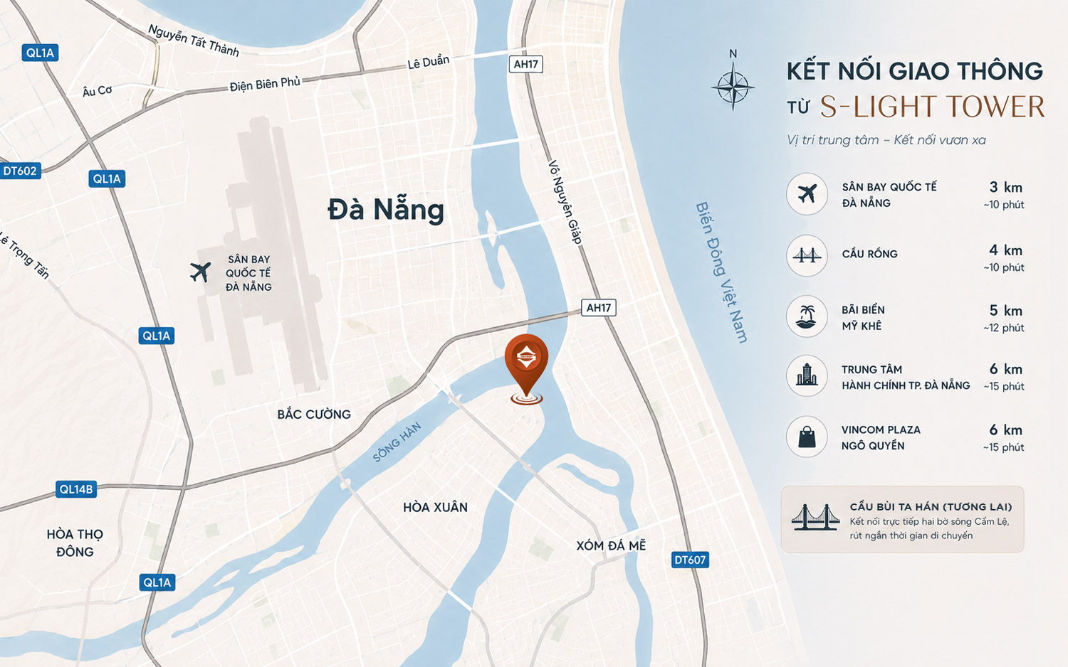 Kết nối giao thông S-Light Tower